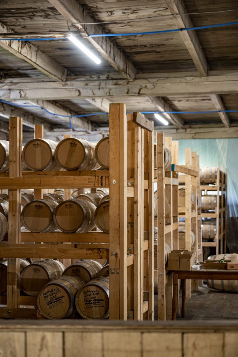 barrels in warehouse